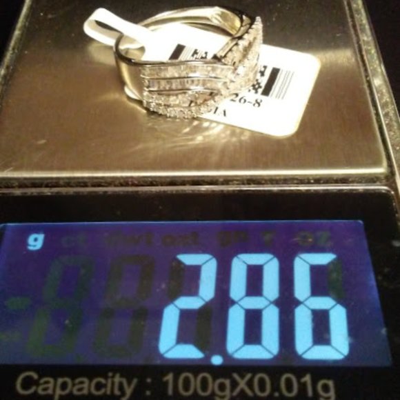 10k Plumb W. G. Diamonds Cross Over Band Ring 8 - Picture 12 of 12